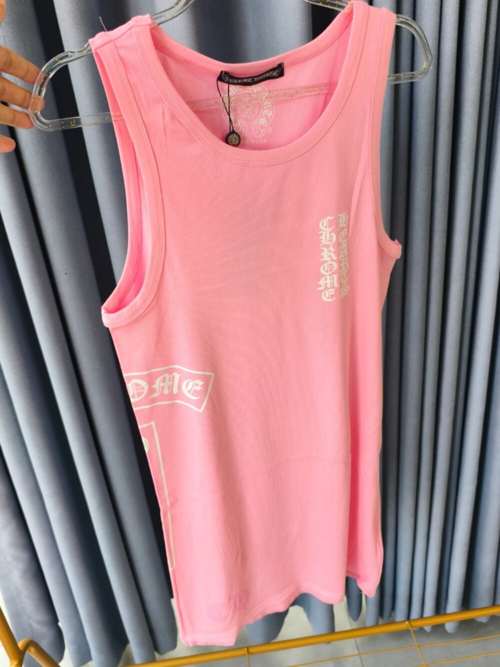 Chrome Hearts - Pink - Tank Dress - White Lettering